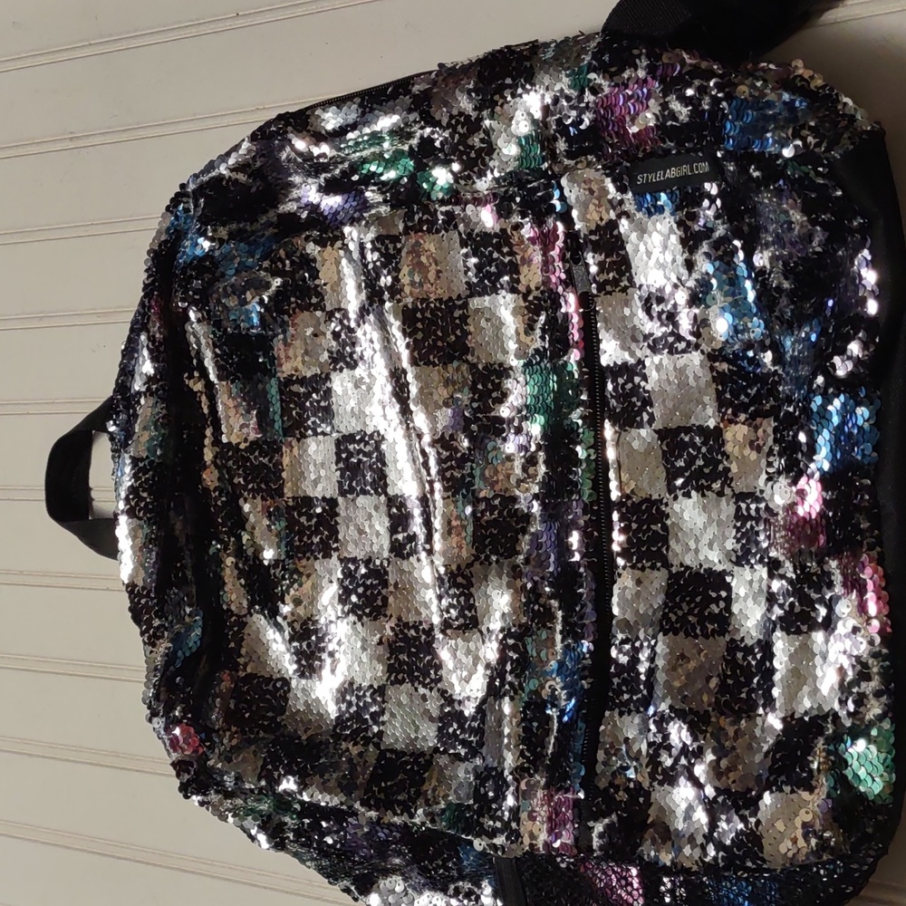 Style Lab Girl Sequins book bag